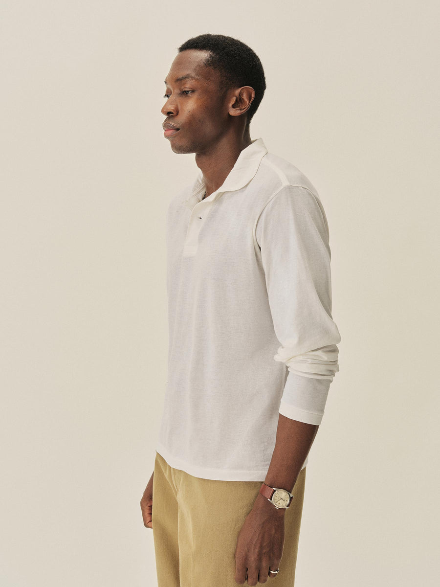 Japanese Cool Cashmere L/S Knit Polo
