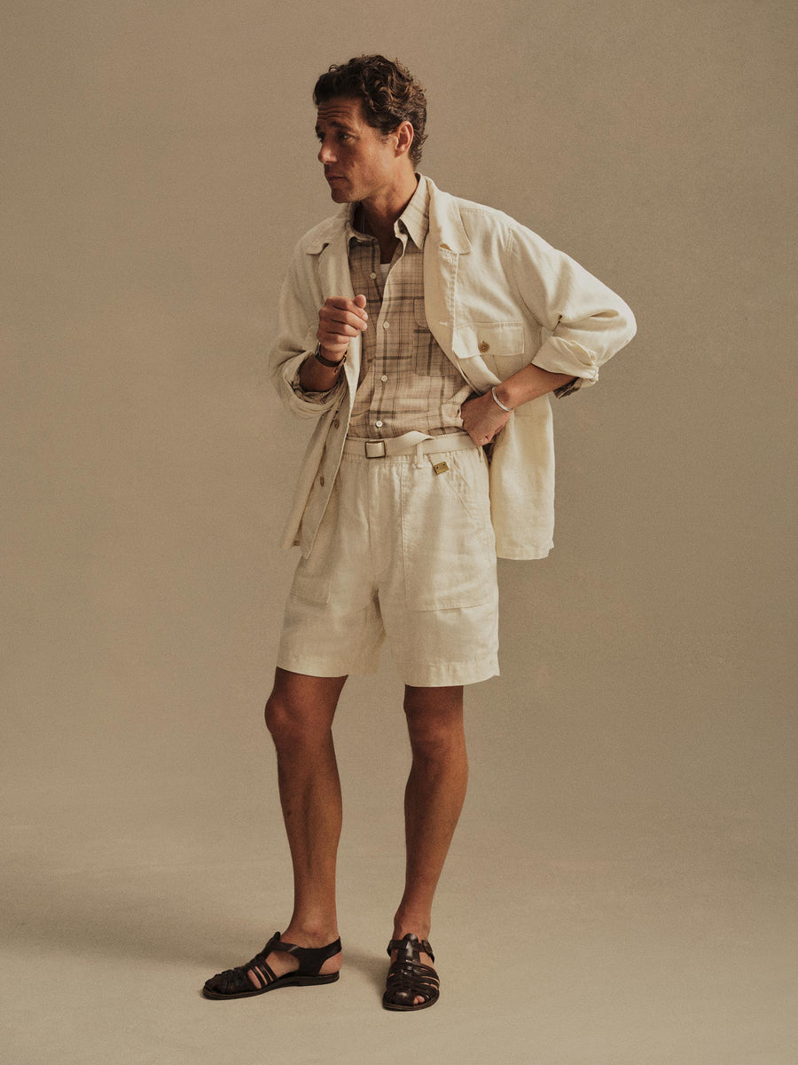 7.5" Loomed Linen OG-107 Fatigue Short