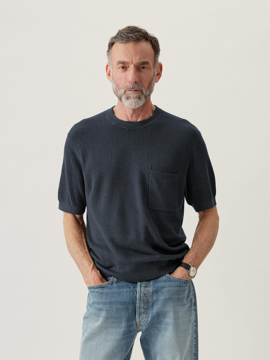 Yuma Hemp Rib Knit Pocket Tee