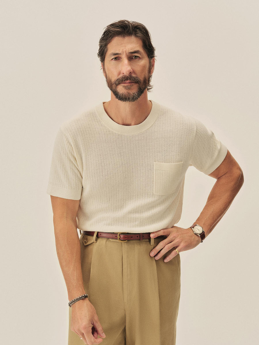 Yuma Hemp Rib Knit Pocket Tee