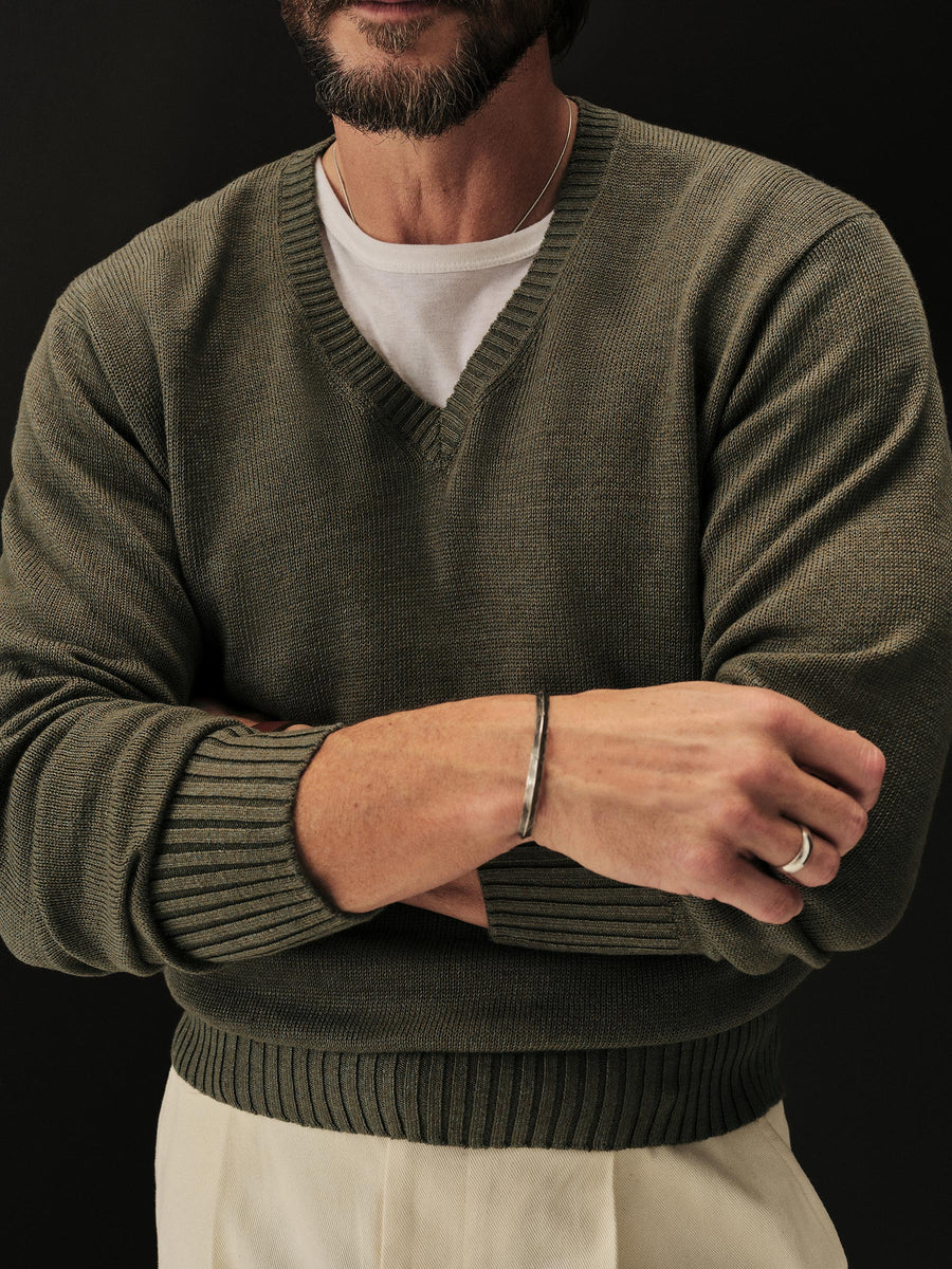 Biella Linen Wool V-Neck