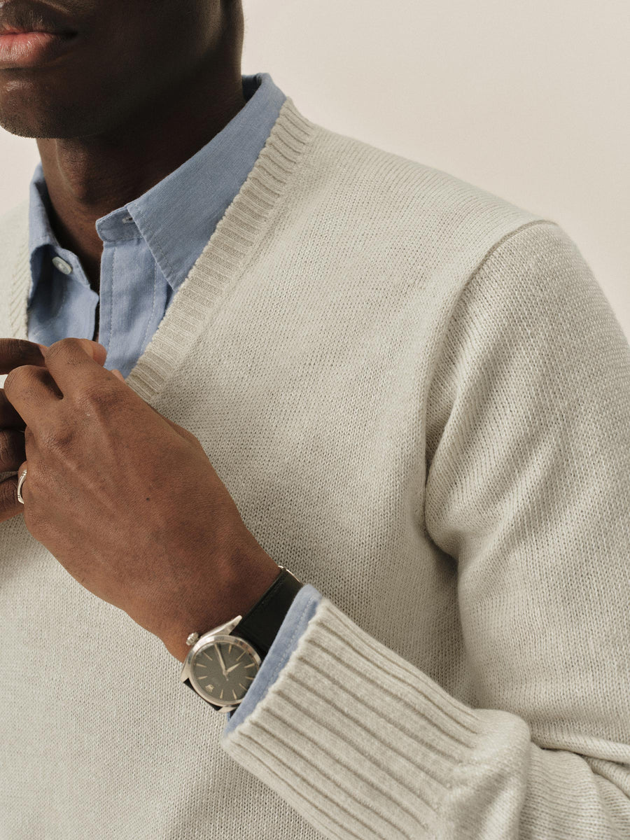 Biella Linen Wool V-Neck