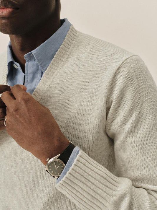 Biella Linen Wool V-Neck