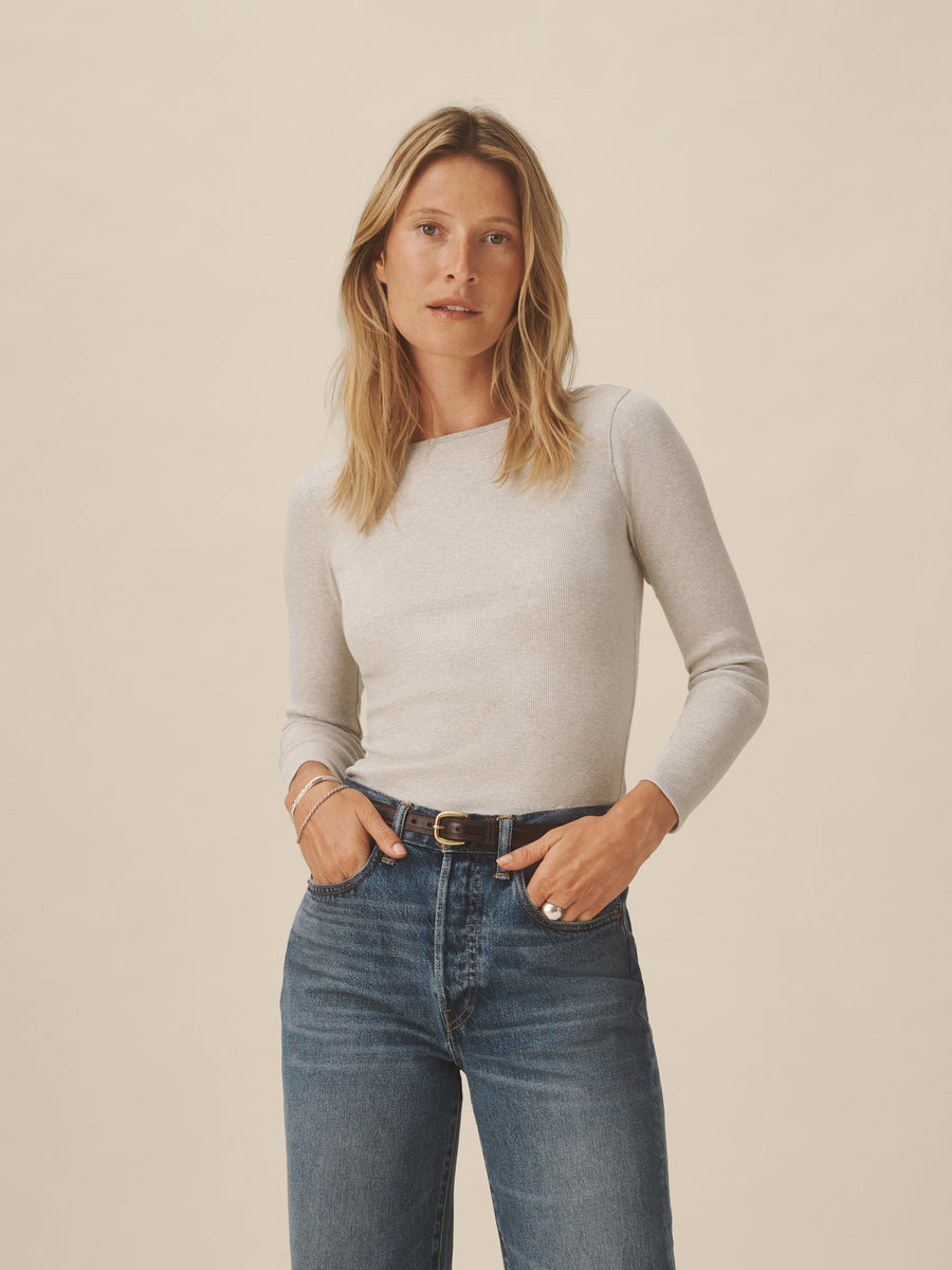 Surplus Rib Bateau Neck L/S