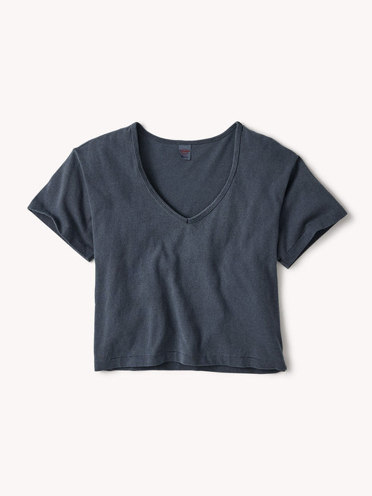 Toughknit Boyfriend Crop V-Neck Tee