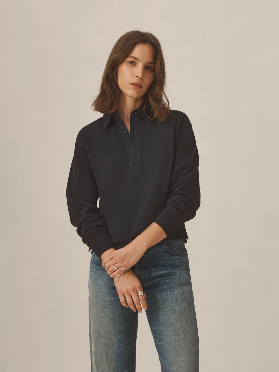 Field-Spec Boyfriend Crop Rugby Polo