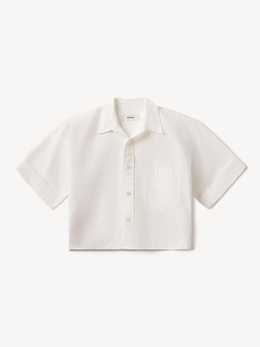 Mainstay Cotton Cut-Off Short Sleeve Button Down