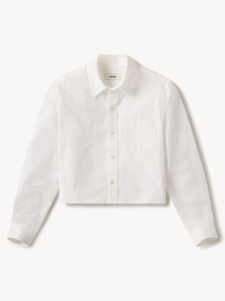 Mainstay Cotton Cut-Off Long Sleeve Button Down