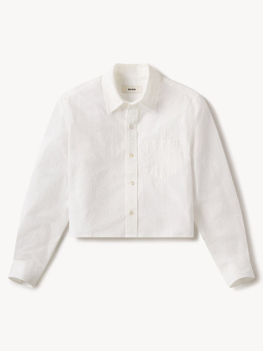 Mainstay Cotton Cut-Off Long Sleeve Button Down