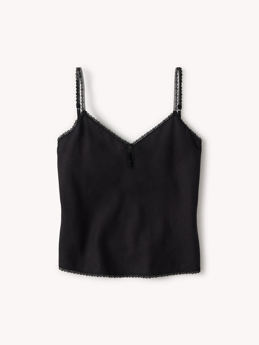 Draped Twill Locket Tank