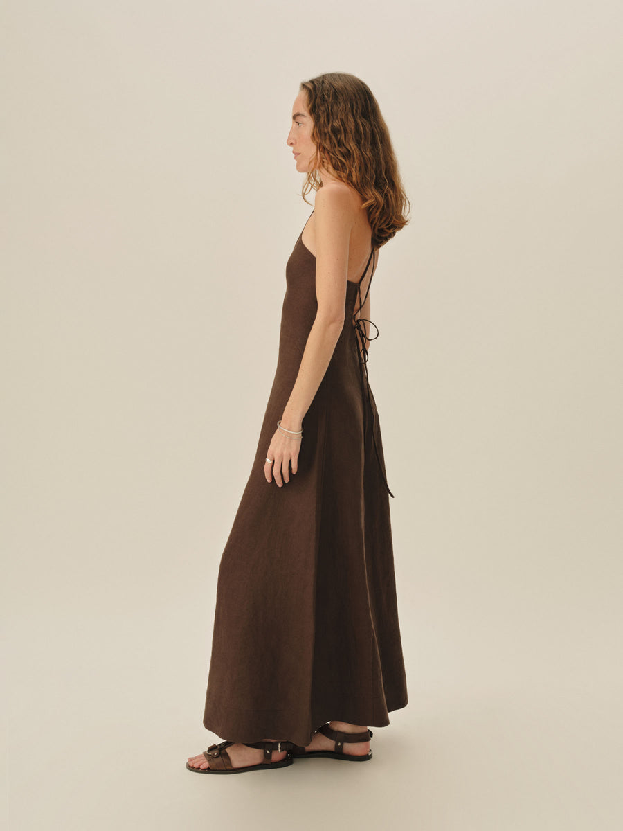 Sea Breeze Linen Slip Dress