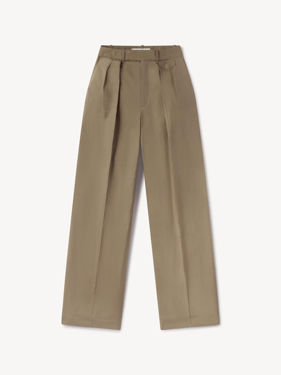 Paperweight Poplin Pleated Trouser