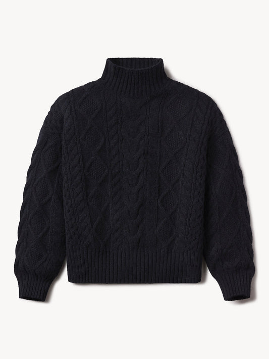 Highland Alpaca Cable Turtleneck