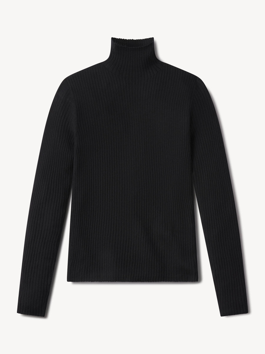 Featherweight Silk Cashmere Turtleneck