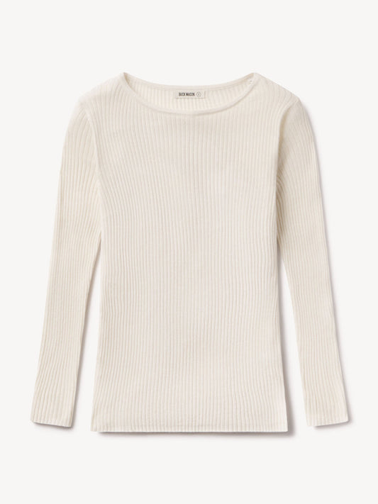 Featherweight Silk Cashmere Bateau Neck L/S
