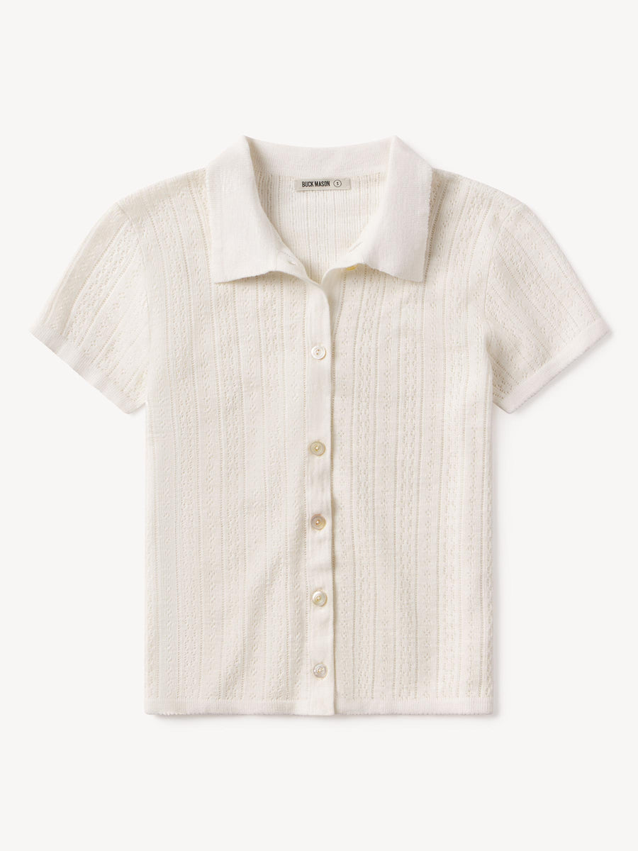 Coastal Linen Pointelle Polo