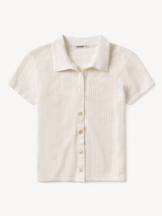 Coastal Linen Pointelle Polo