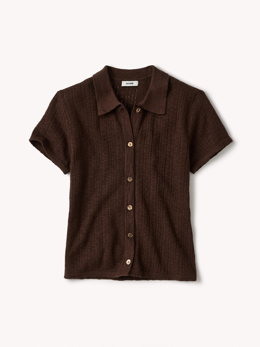 Coastal Linen Pointelle Polo