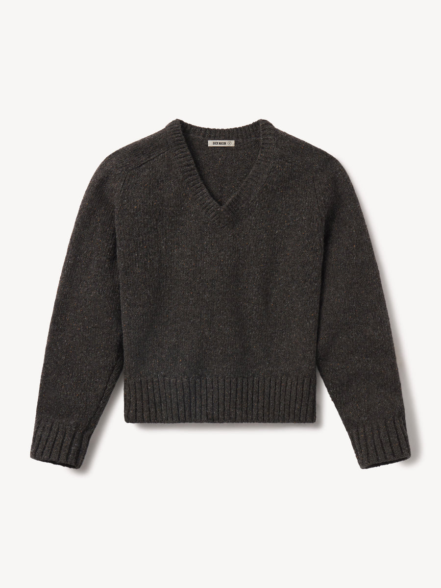 Seastack Wool Tweed V-Neck