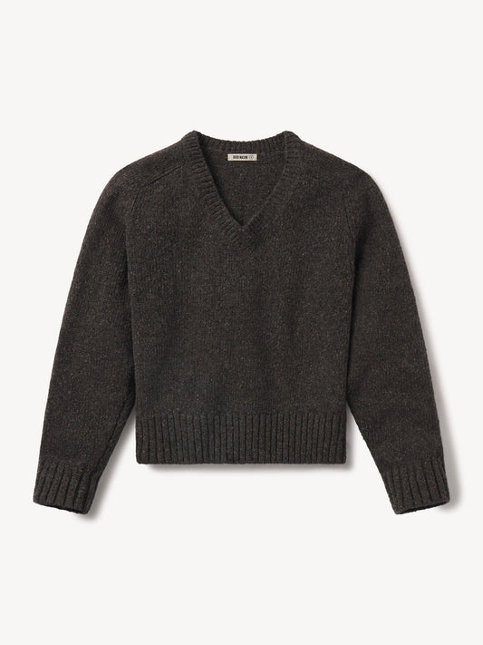 Seastack Wool Tweed V-Neck