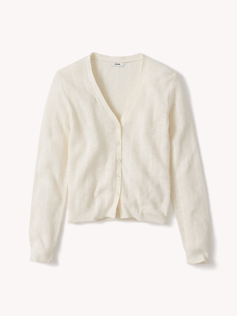 Seacoast Linen Jacquard Cardigan