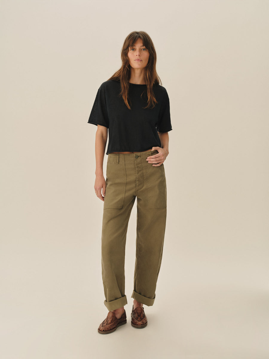 Lighthouse Linen Roll Neck Tee