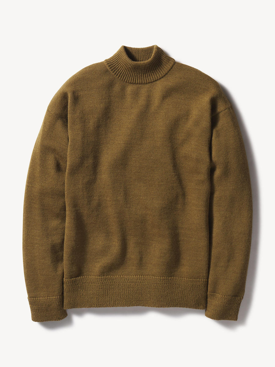 Anatomica Wool Mock Neck Sweater
