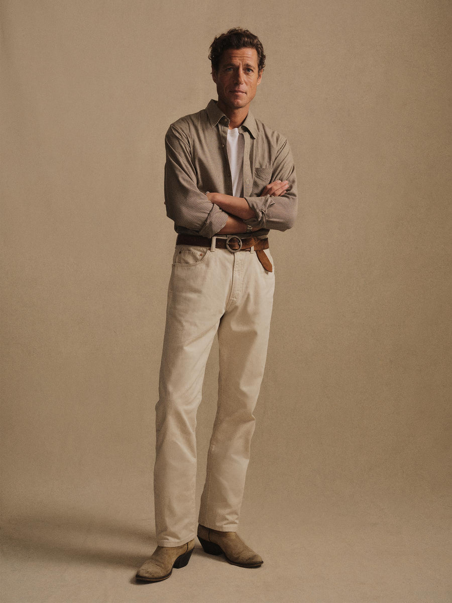 Draped Twill One Pocket Shirt