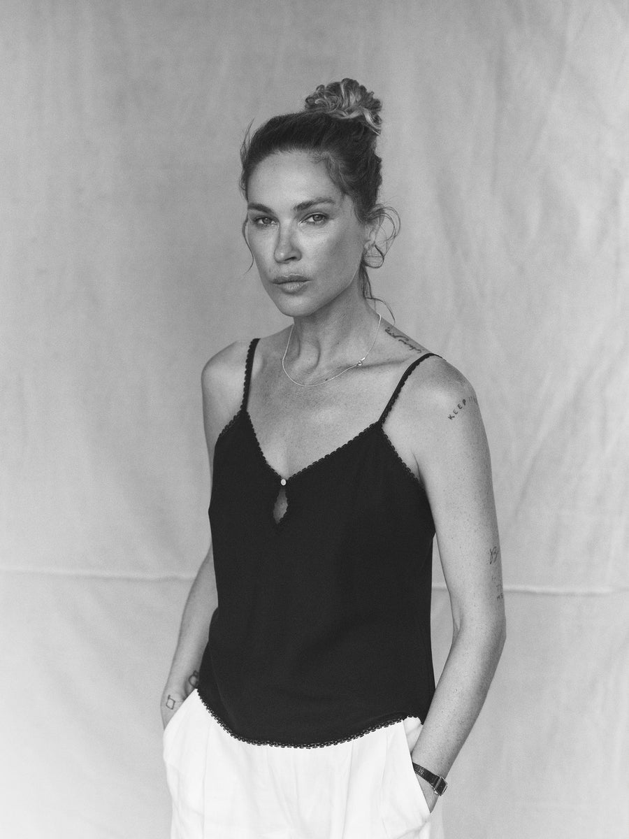 Draped Twill Locket Tank